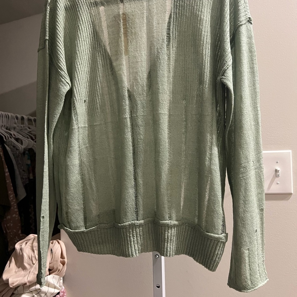 Hem & Thread Green Cardigan Sweater - Picture 2 of 3